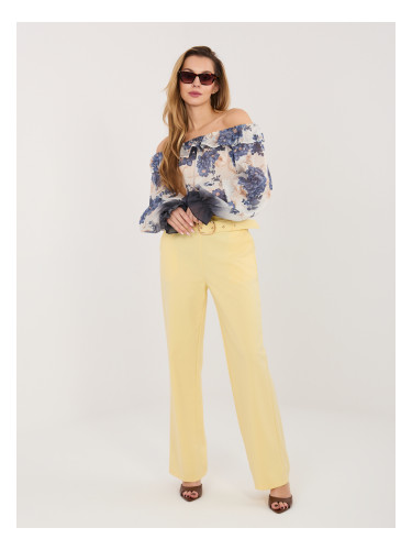 Жълти елегантни панталони RUE PARIS