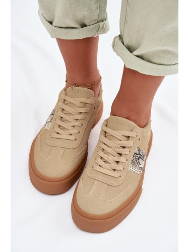 Дамски маратонки със змийски шарки Big Star