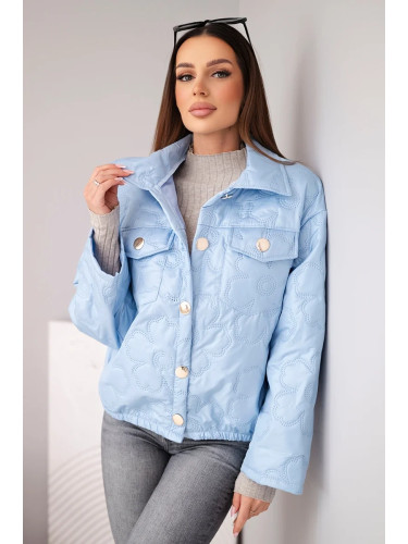 Дамско ватирано яке с флорален мотив