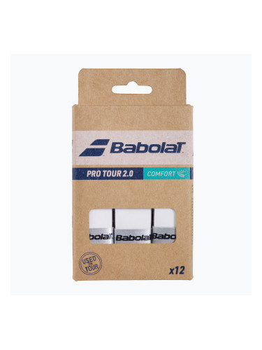 Грип за тенис ракети Babolat Pro Tour 2.0 12 бр. white