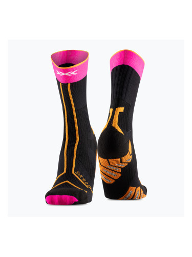 X-Socks Trailrun Terraskin Expert Crew x черни/флуорозови/оранжеви чорапи