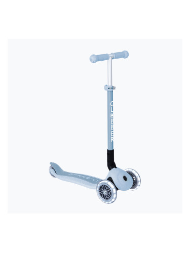 Детска триколесна тротинетка Globber Junior Primo Foldable Lights Eco blueberry