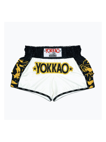 Мъжки тренировъчни шорти YOKKAO Original Muay Thai white