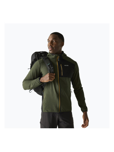 Мъжки поларен суитшърт REGATTA Alven dark khaki/black