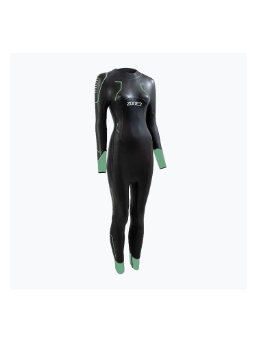 Дамски неопренов костюм за плуване ZONE3 Vision black/eucalyptus green