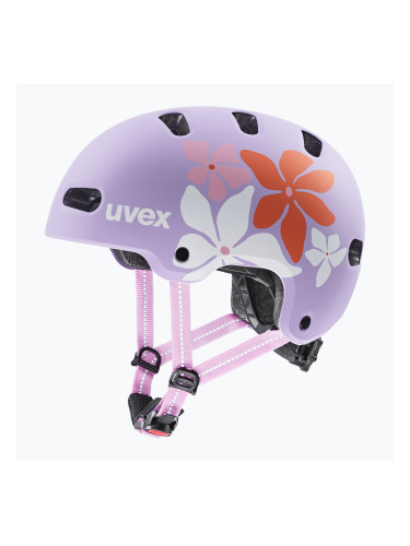 Детска каска UVEX Kid 4 Style flower lilac matt