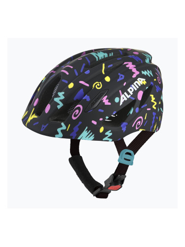 Детска велосипедна каска Alpina Pico black/confetti gloss