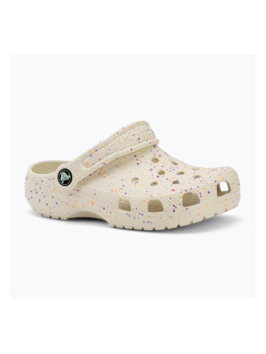 Детски чехли Crocs Classic Glow Paint Splatter summit white/multi