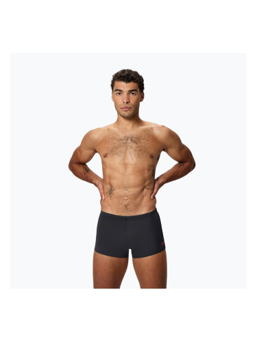 Мъжки боксерки за плуване Speedo Hyperboom Aquashort antracite/high risk red