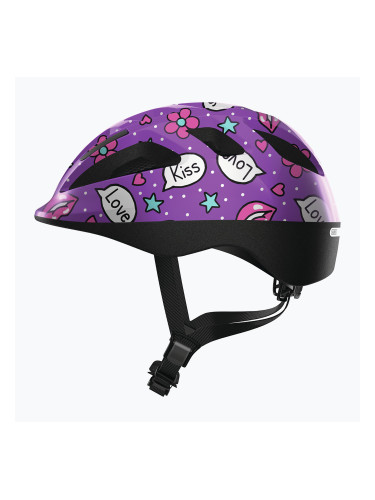 Детска велосипедна каска ABUS Smooty 2.0 purple kisses