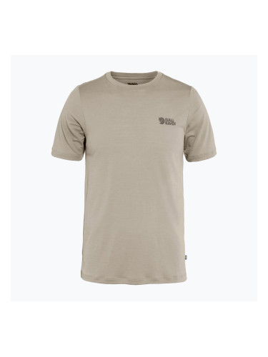 Мъжка тениска Fjällräven Abisko Wool Logo light fossil
