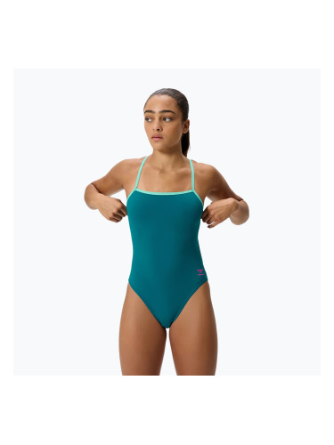 Дамски цял бански костюм Speedo Solid Tri peacock