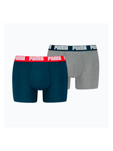 Мъжки боксерки PUMA Everyday Basic 2 чифта navy/grey