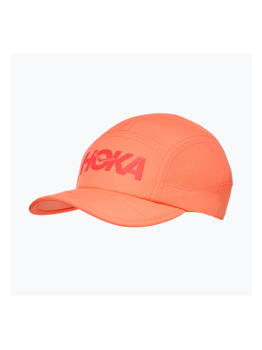 Шапка с козирка HOKA Run neon cantaloupe