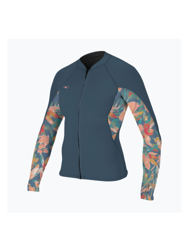 Дамски неопрен за плуване O'Neill Bahia 1/0.5mm Full-Zip Jacket copen blue/painted tropics/copen blue