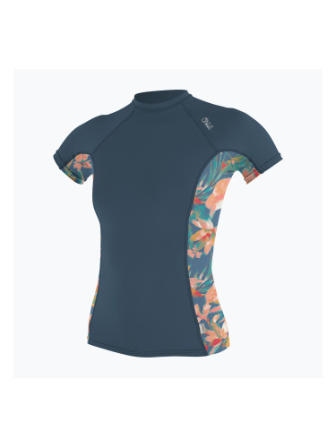 Дамска тениска за плуване O'Neill Side Print Rash Guard copen blue/painted tropics