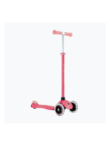 Детска триколесна тротинетка Globber Primo Plus Glow Lights coral pink