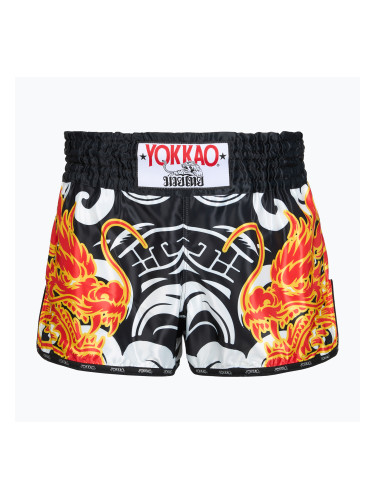 Мъжки шорти за тренировка YOKKAO Dragon Muay Thai black/white