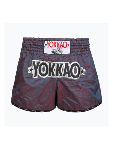 Мъжки шорти за тренировка YOKKAO Lunar Muay Thai iridescent blue grey
