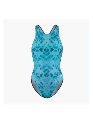 Дамски цял костюм за плуване ZONE3 Classic teal tie-dye