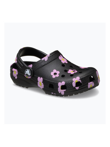 Детски чехли Crocs Classic Flower 212671 black