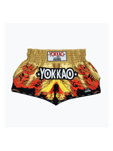 Мъжки шорти за тренировка YOKKAO Tiger Family Muay Thai gold