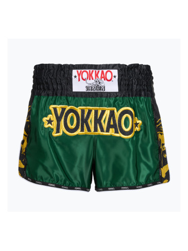 Мъжки тренировъчни шорти YOKKAO Original Muay Thai green