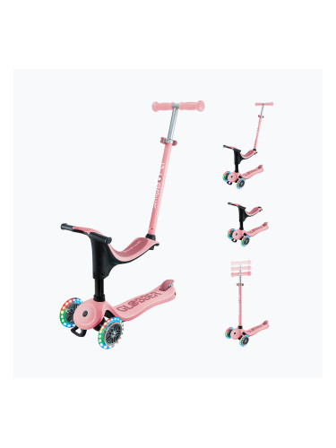 Детска триколка Globber Go.Up Sporty Lights в пастелно розово