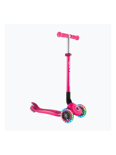 Детска триколесна тротинетка Globber Primo Foldable Lights fuchsia
