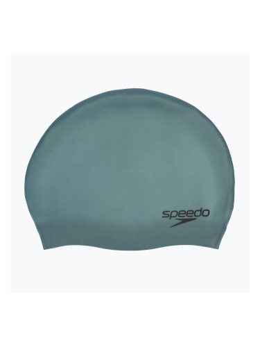 Шапка за плуване Speedo Plain Moulded Silicone iridescent storm green