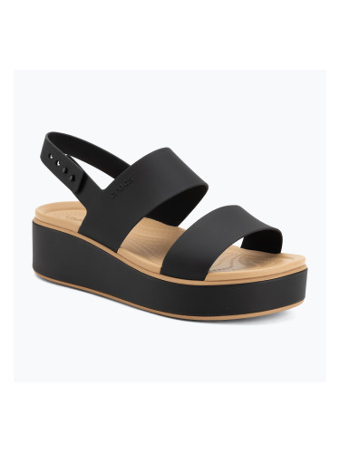 Дамски сандали Crocs Brooklyn Matte Wrap Low Wedge black/cashew