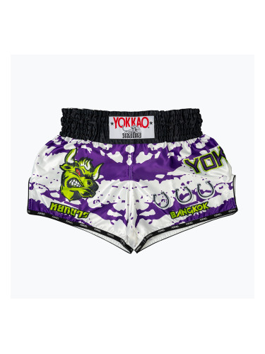 Мъжки тренировъчни шорти YOKKAO Angry Bull Muay Thai white