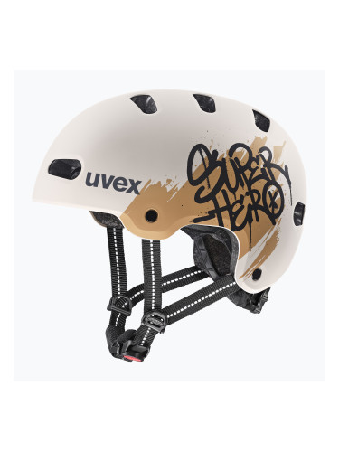 Детска каска UVEX Kid 4 Style super hero warm grey matt
