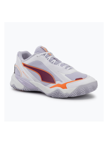 Дамски обувки за хандбал PUMA Solarstrike 4 puma white/heat fire/lilac crush berry