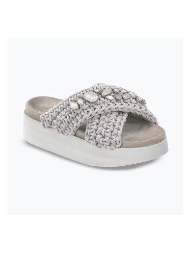 Дамски чехли INUIKII Woven Stones Platform stone grey