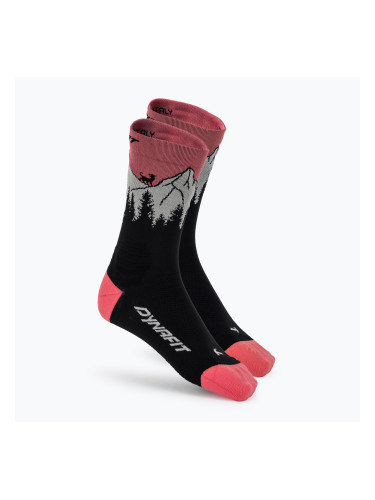 Чорапи DYNAFIT Traverse Crew black out ultra coral/6a10