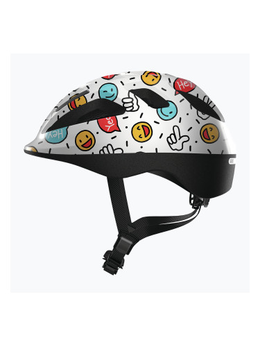 Детска велосипедна каска ABUS Smooty 2.0 white smiley