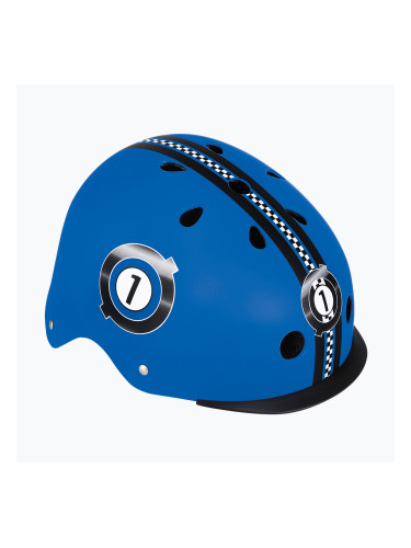 Детска каска Globber Elite Lights navy blue racing