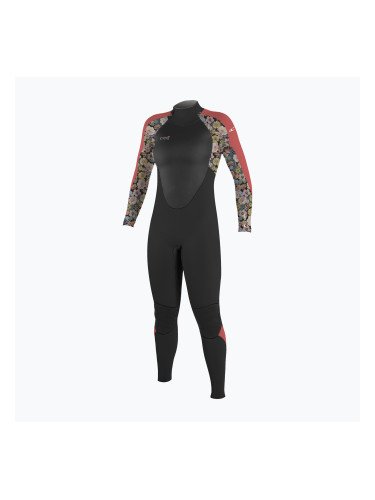 Детски неопренов костюм за плуване O'Neill Girls Epic 5/4 Back Zip Full черно/twiggy/tea rose
