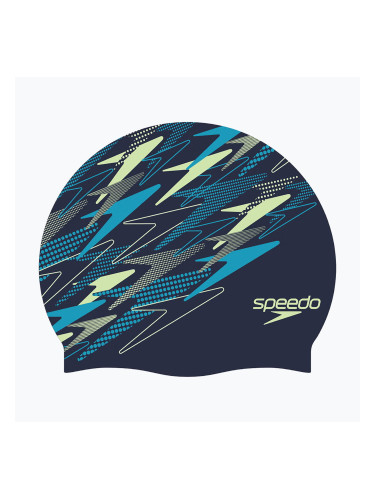 Шапка за плуване Speedo Printed Silicone peacoat/pale clover/mayan blue