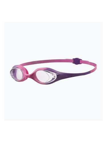 Детски очила за плуване arena Spider violet / clear / pink
