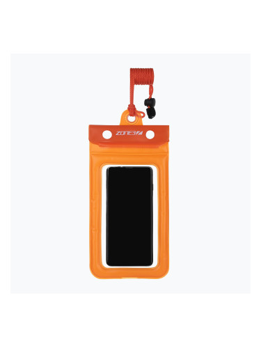 Водоустойчив калъф ZONE3 Waterproof Phone Pouch clear/orange