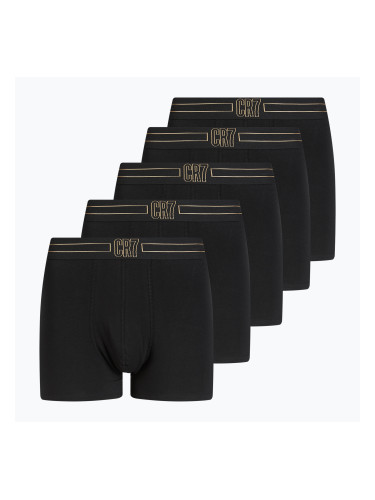 Мъжки боксерки CR7 Basic Trunk 5 чифта black/gold