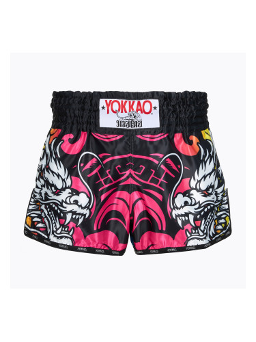 Мъжки тренировъчни шорти YOKKAO Dragon Muay Thai pink/blue