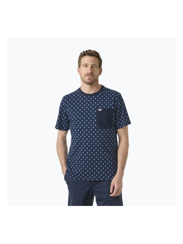 Мъжка тениска Helly Hansen Hudson navy aop