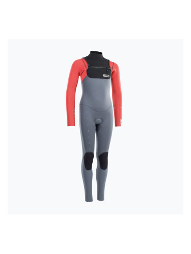 Детски неопренов костюм за сърф ION Capture 4/3 Front Zip Jr steel blue/red