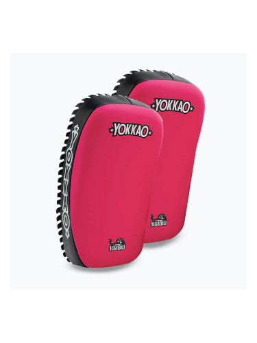 Тренировъчни щитове YOKKAO Freestyle Kicking Pads 2 pcs. fuchsia/black
