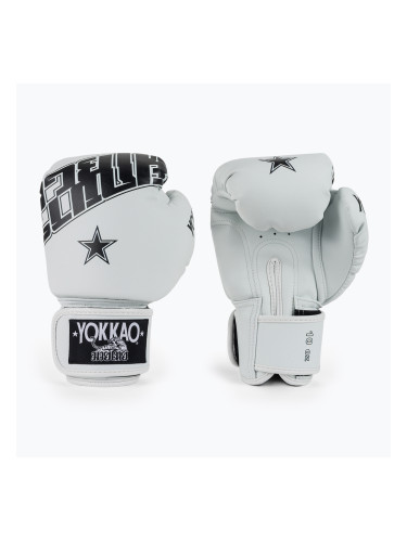 Боксьорски ръкавици YOKKAO Lettering Boxing white