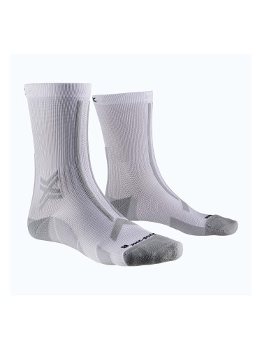 Мъжки чорапи за бягане X-Socks Trailrun Discover Crew arctic white/pearl grey
