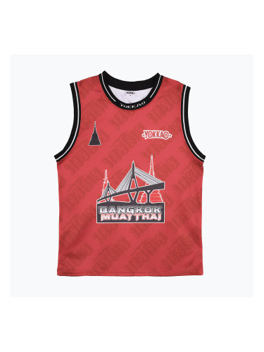 Мъжка тениска за тренировка YOKKAO Basket Bridge Tank Top red
